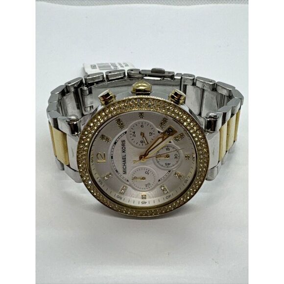 Michael Kors Parker MK5626 Womens Two-Tone Glitz Analog Dial Quartz Watch JNA659 - Picture 5 of 11